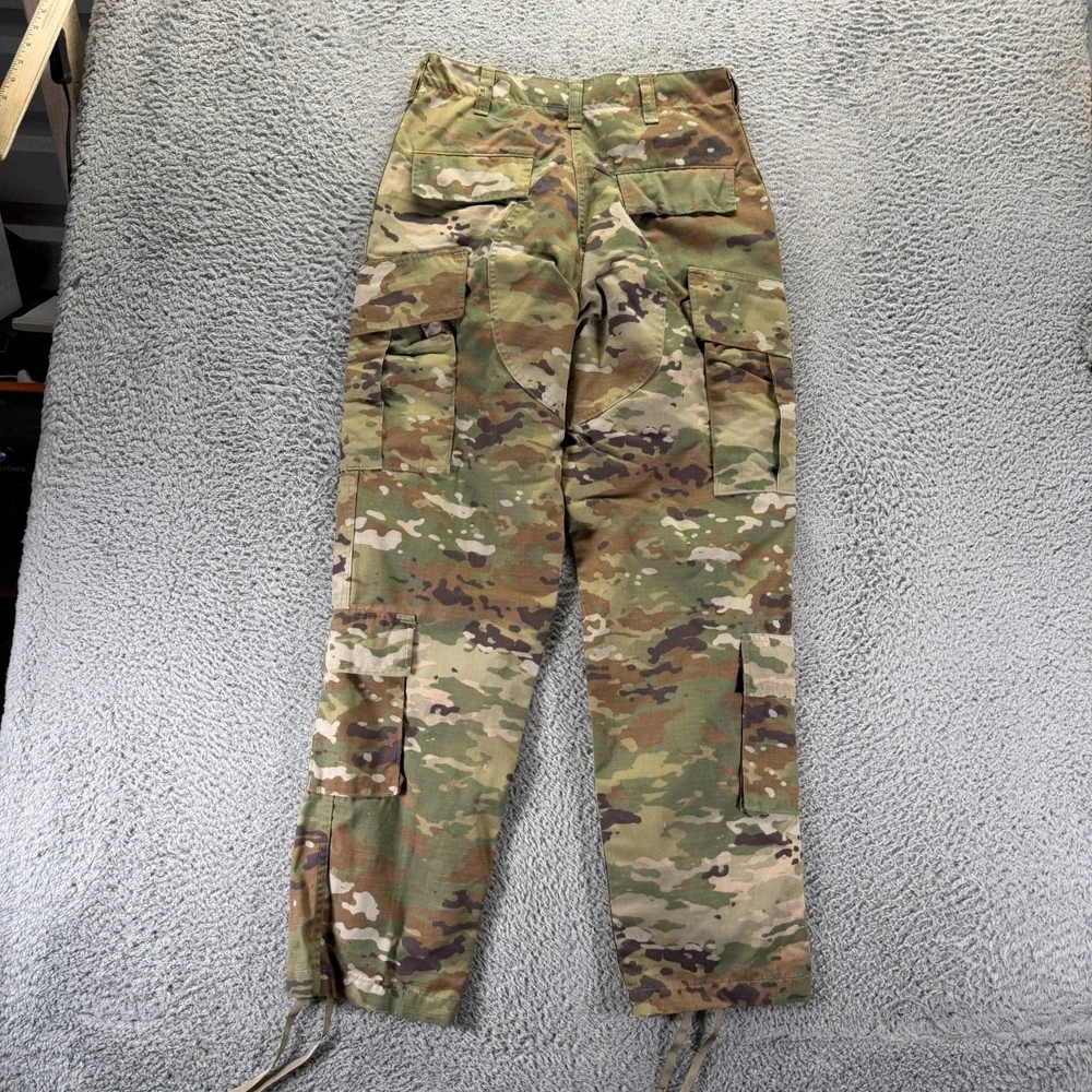 US Army Pant Unisex S(30x33) Green Camo Cotton Ripstop Cargo Straight Uniform